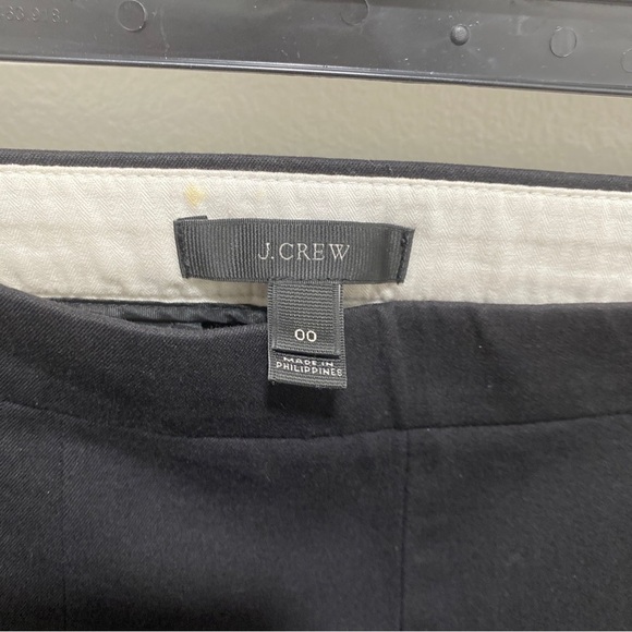 J.CREW Martie Pants Womens Black Ankle Crop Side Zip Stretch Size 00 - Picture 5 of 5